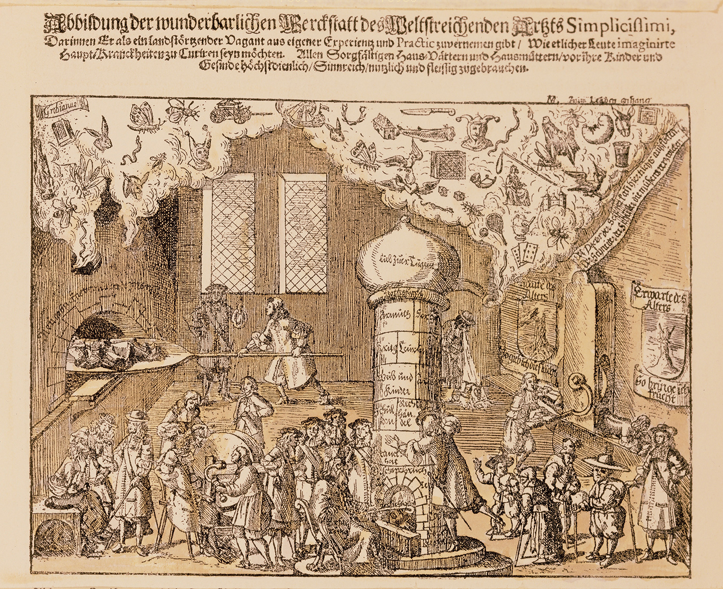 Depiction of the marvellous workshop of Simplicissimus